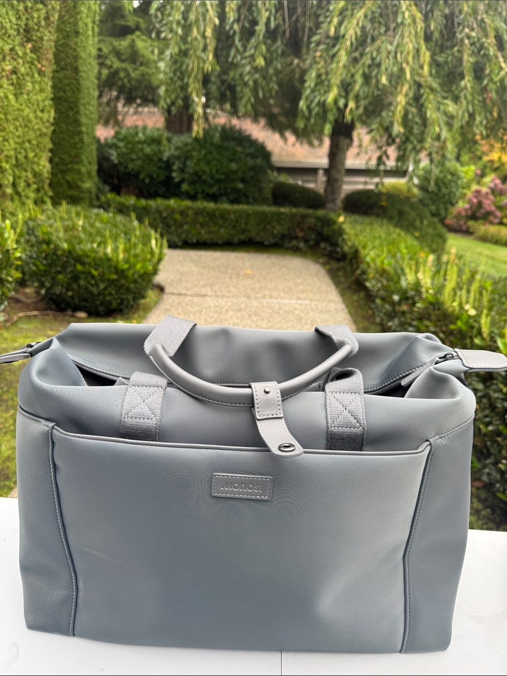 NWT Monos Metro Duffel with Tags & Dust Bag Grey